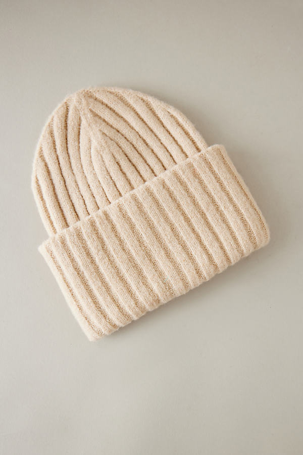 Chunky Ribbed Knit Beanie Hat