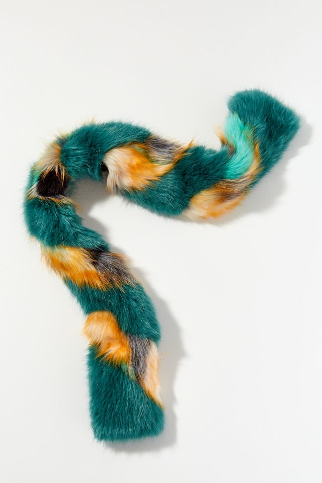 Two-Tone Faux-Fur Stole #1