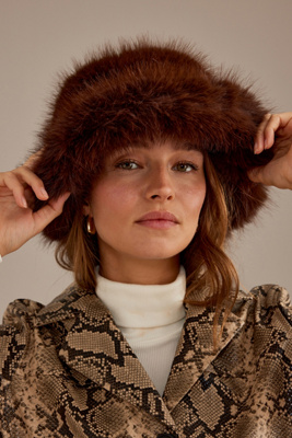 By Anthropologie Faux Fur Bucket Hat | Anthropologie UK display picture 3