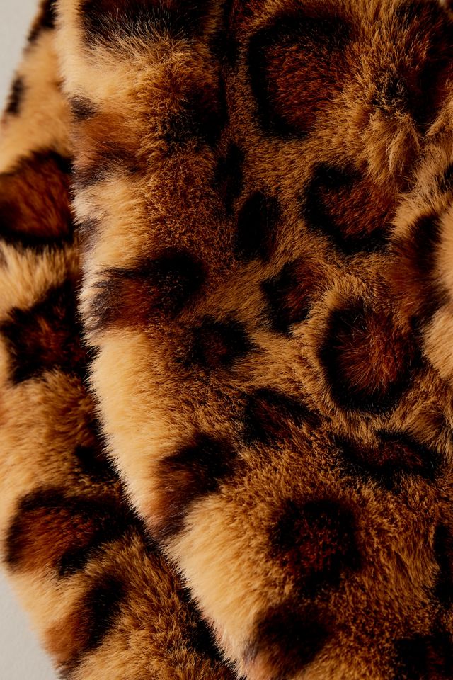 By Anthropologie Faux Fur Leopard Bucket Hat #4