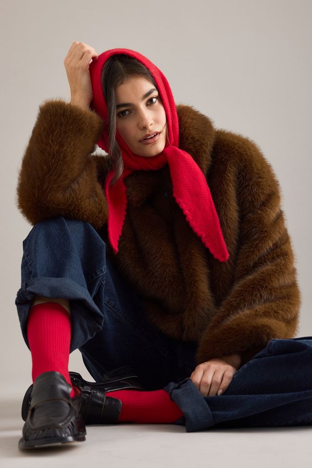 Small Scallop Triangle Scarf #2