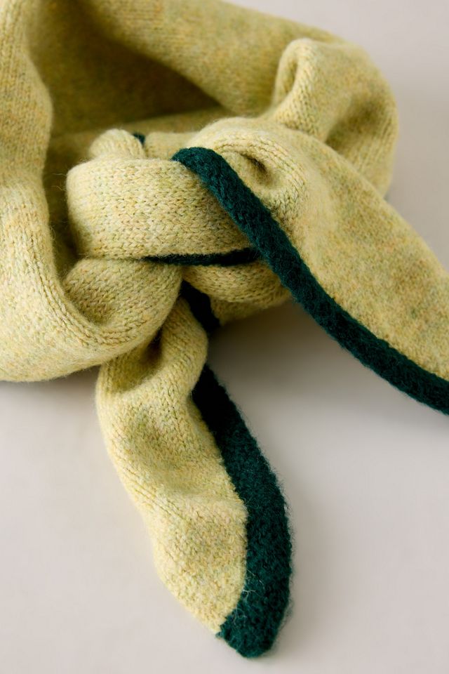 Small Tipped Knit Triangle Scarf #4