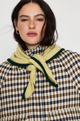 Small Tipped Knit Triangle Scarf