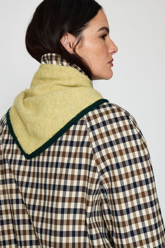 Small Tipped Knit Triangle Scarf #2