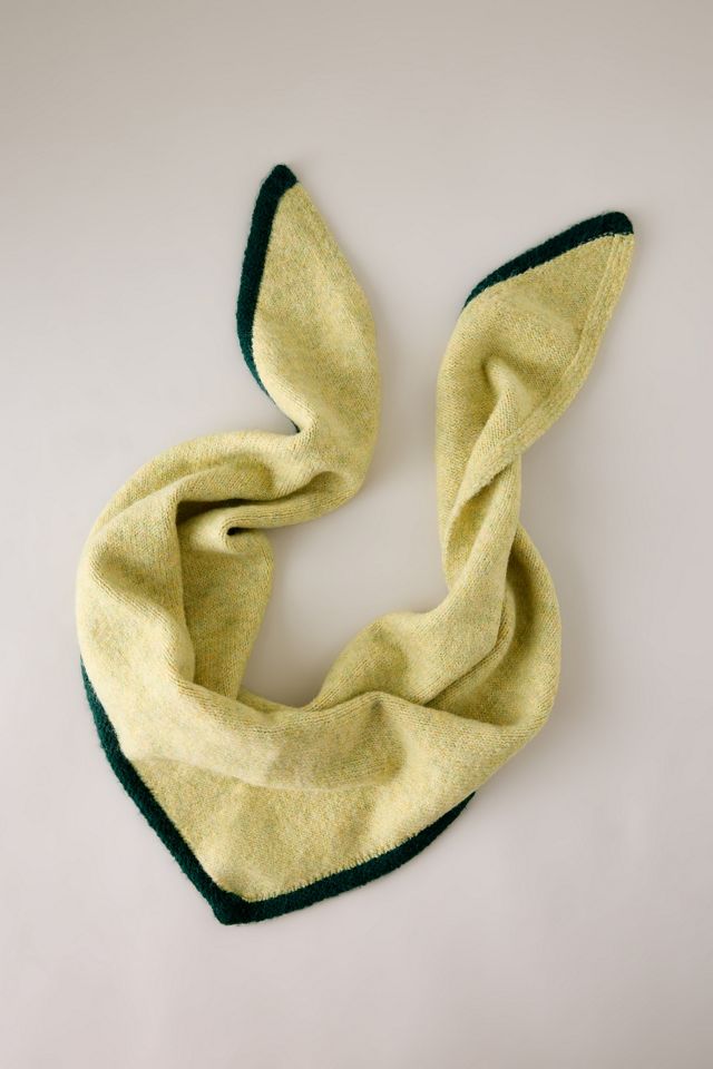 Small Tipped Knit Triangle Scarf #3