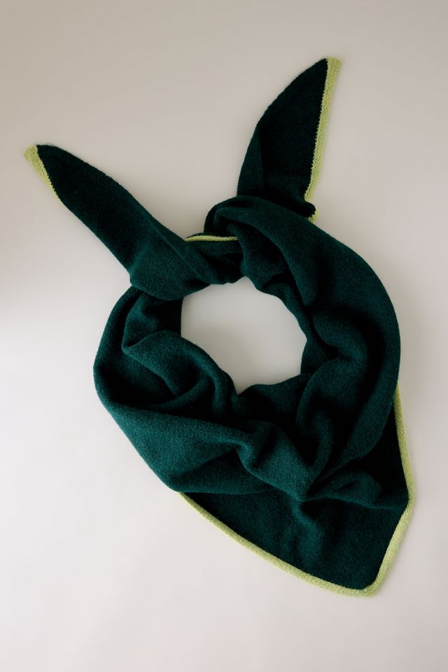 Large Tipped Knit Triangle Scarf #3
