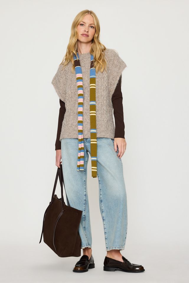 Mixed Stripe Skinny Scarf #7