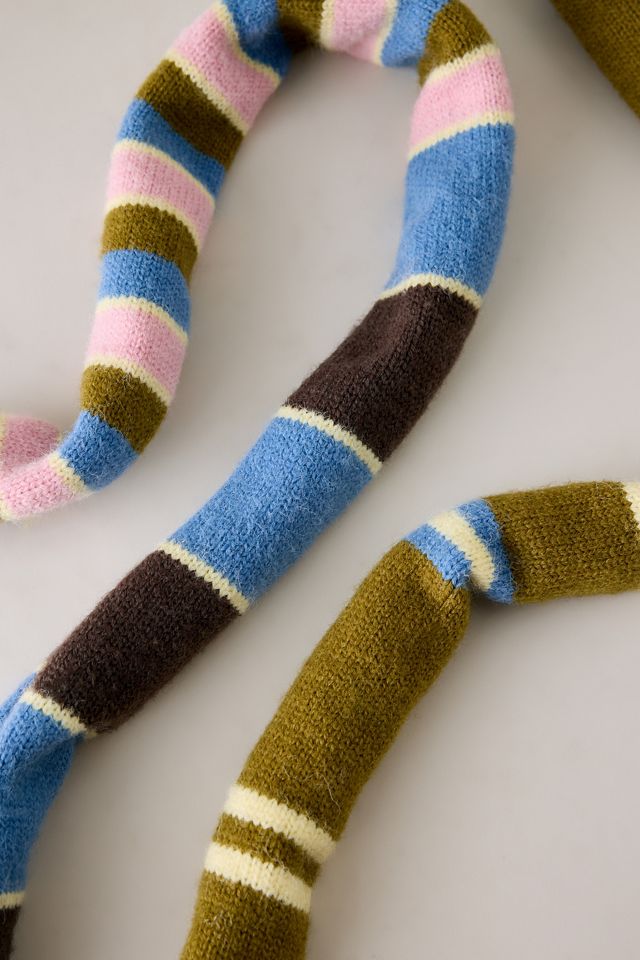 Mixed Stripe Skinny Scarf #1