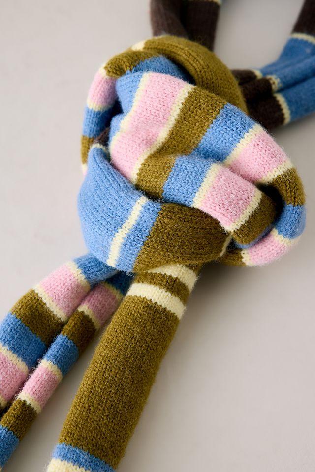 Mixed Stripe Skinny Scarf #2