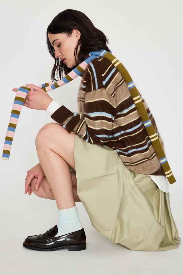 Mixed Stripe Skinny Scarf #3
