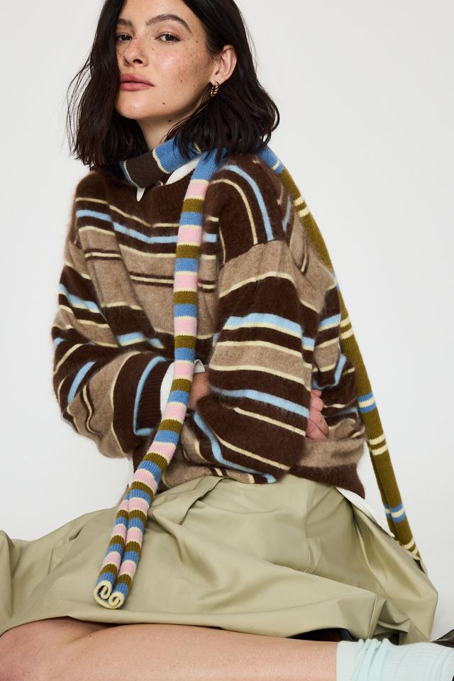 Mixed Stripe Skinny Scarf #4
