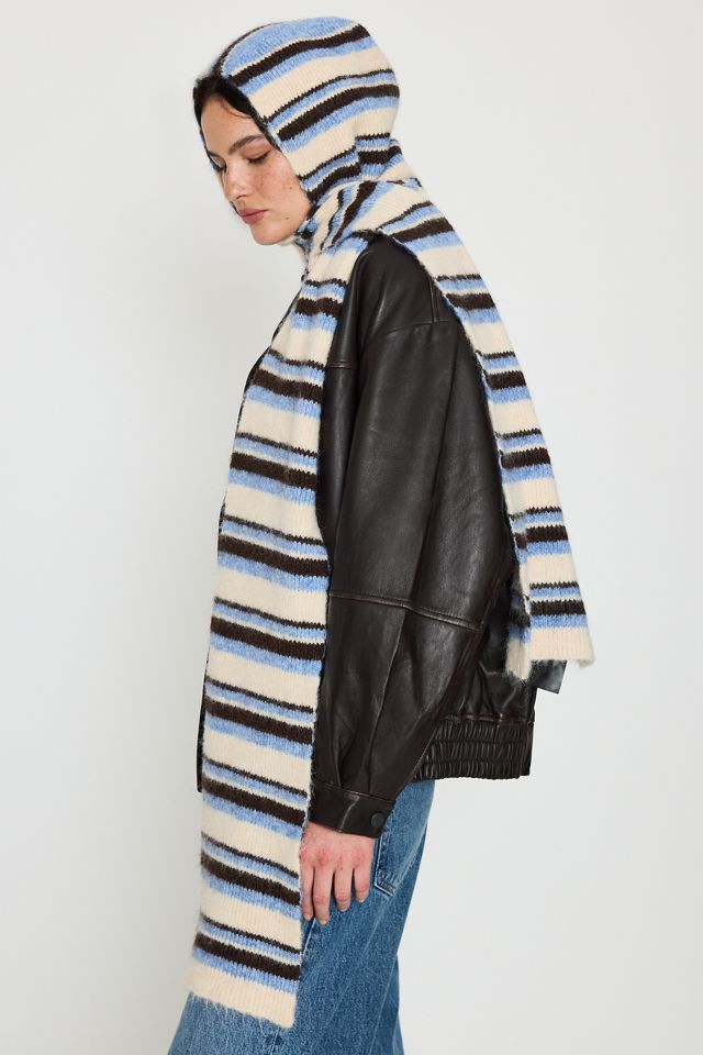 Striped Hooded Scarf #3