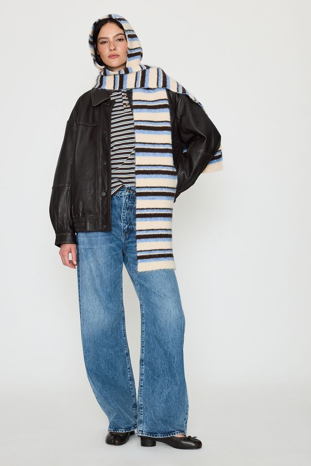 Striped Hooded Scarf #5