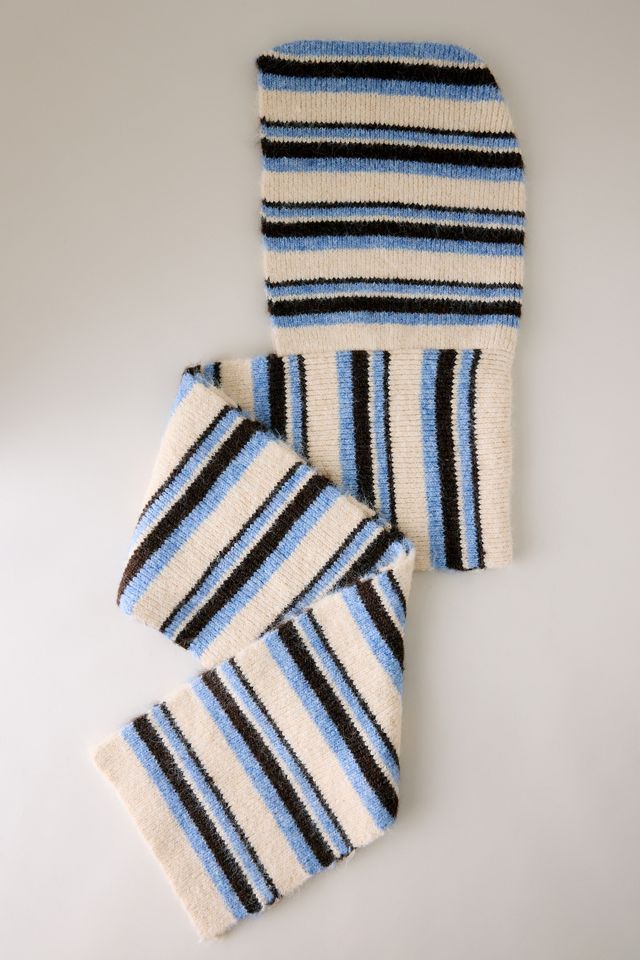 Striped Hooded Scarf #1
