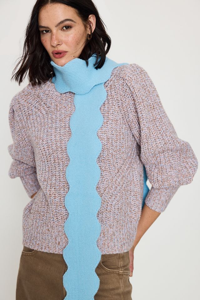 Scallop Skinny Scarf #4