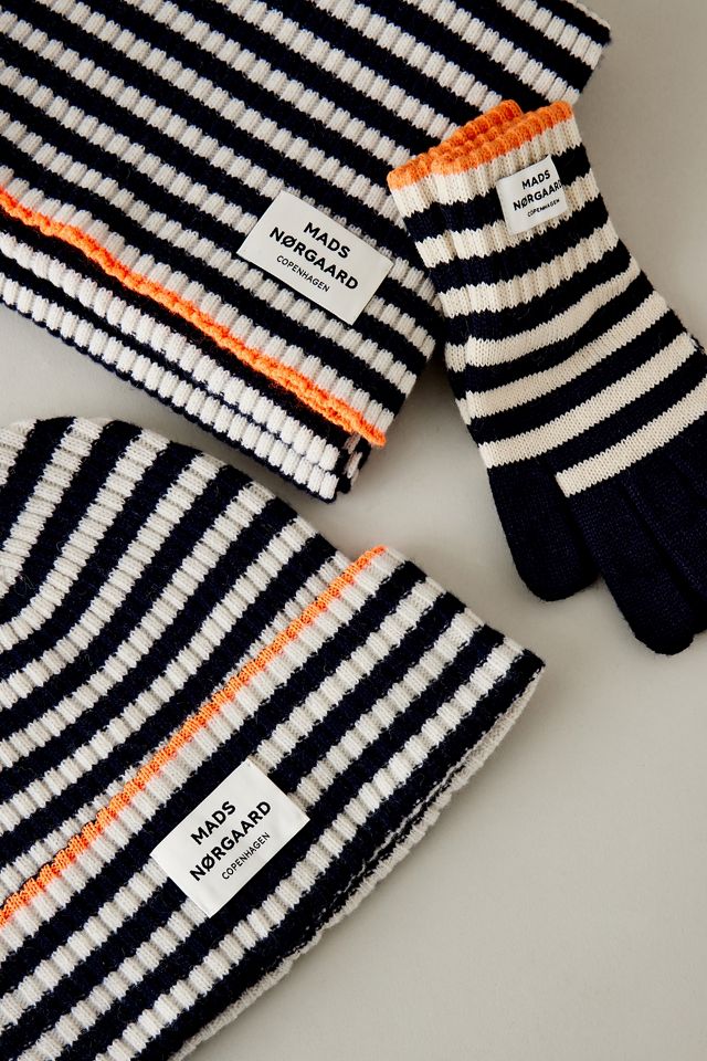 Mads Norgaard Sciarpa a Costine Stripe in Misto Lana #1