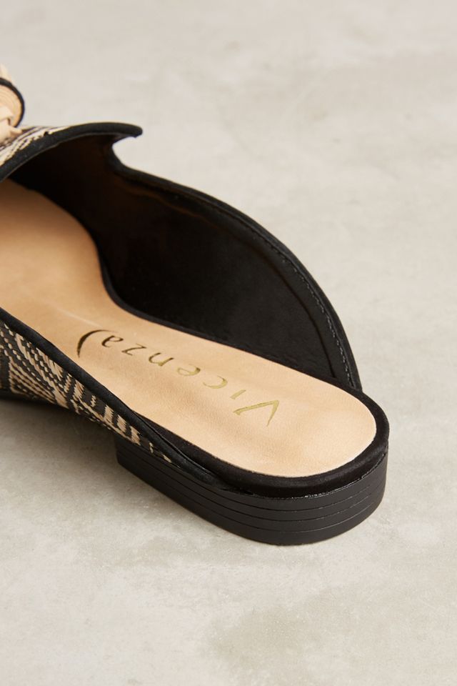 Vicenza Raffia Tassel Slides #4