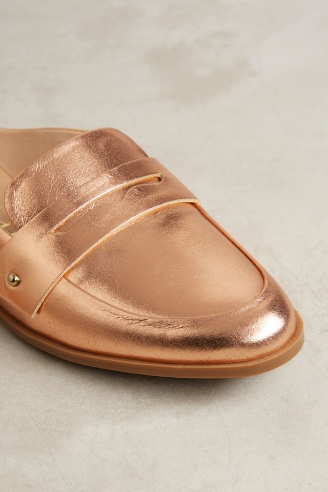 Vicenza Rose Gold Loafer Slides #3