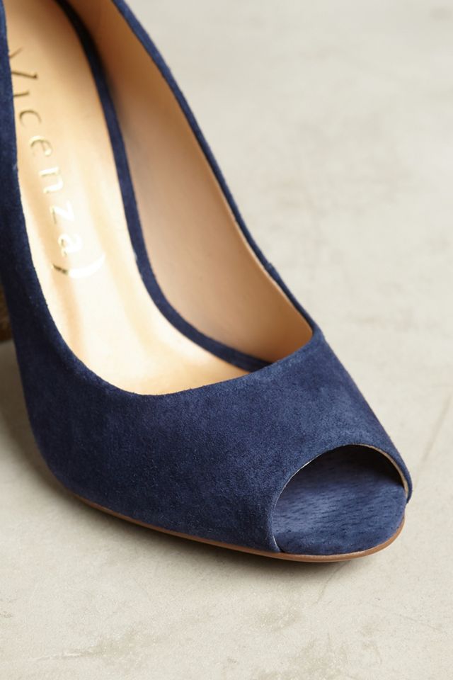 Vicenza Raffia-Heel Peeptoe Pumps #3