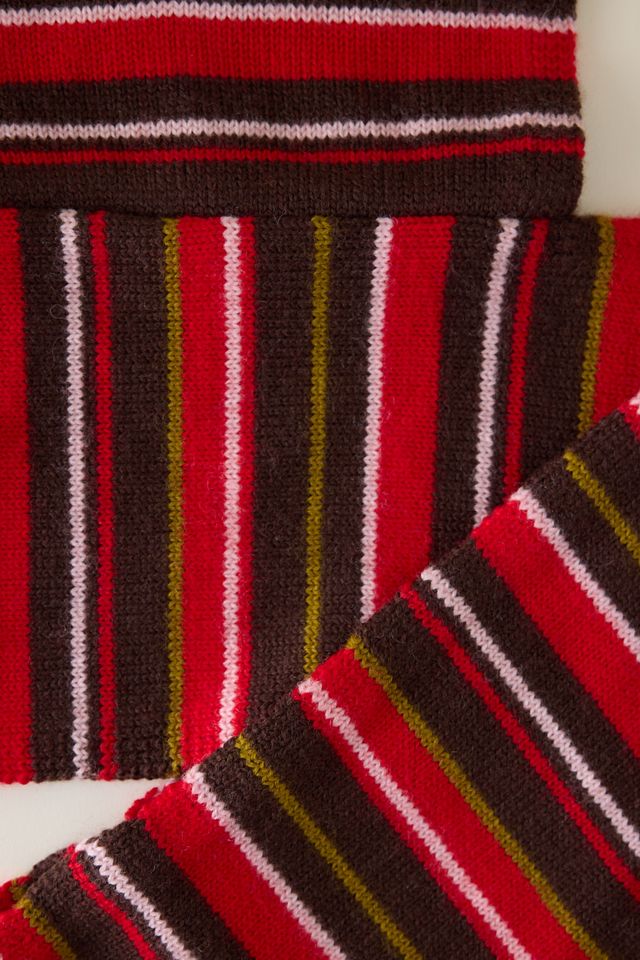 Damson Madder Stripe Hood Scarf #2