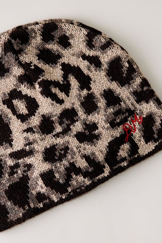 Damson Madder Wolle-Kaschmir Leopard Mütze #1
