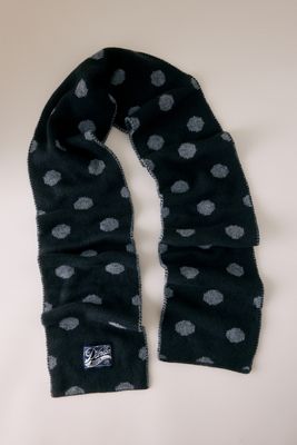 Damson Madder Polka Dot Wool Scarf