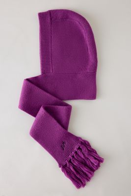 Sciarpa con cappuccio in lana 100% Damson Madder