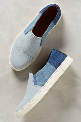 Frye Denim Patchwork Sneakers Anthropologie
