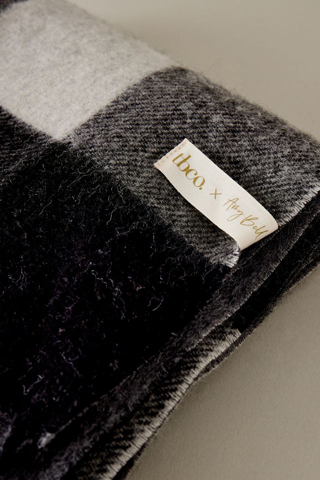 The Tartan Blanket Co. x Amy Bell The Spencer Monochrome Check Wool Scarf #2