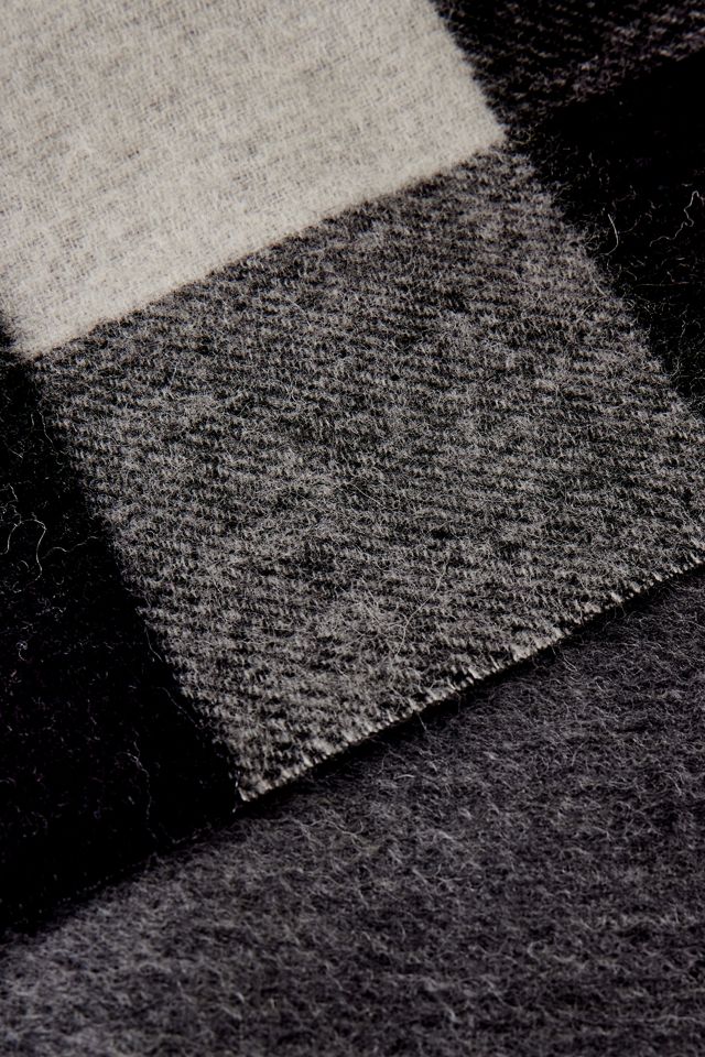 The Tartan Blanket Co. x Amy Bell The Spencer Monochrome Check Wool Scarf #3
