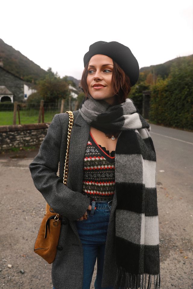 The Tartan Blanket Co. チェック柄ストール新品未使用 The Tartan Blanket Co. x Amy Bell The Spencer Monochrome Check
