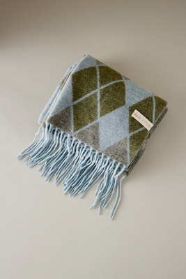The Tartan Blanket Co. X Amy Bell The Dunnottar Argyle Check Wool Scarf