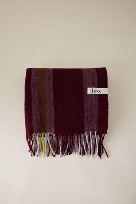 Écharpe surdimensionnée en tartan en laine d'agneau TBCo