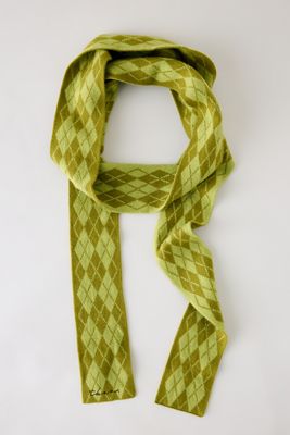 TBCo 100% Wool Argyle Skinny Scarf