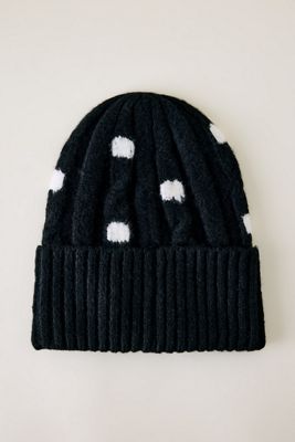 By Anthropologie Polka Dot Cable Beanie