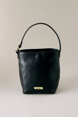 Barbour Cedar Mini Leather Bucket Bag