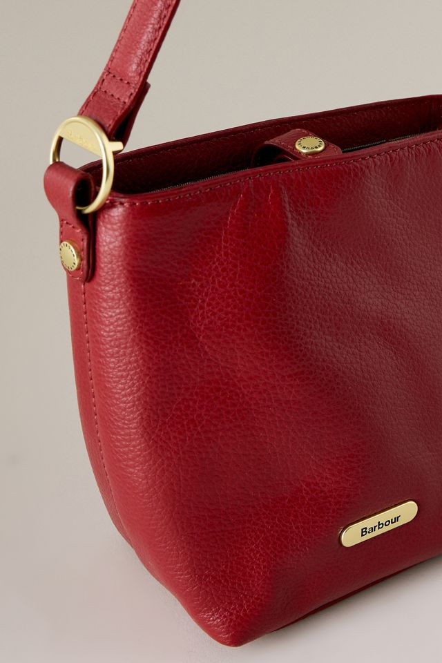 Barbour Cedar Mini Leather Bucket Bag #1
