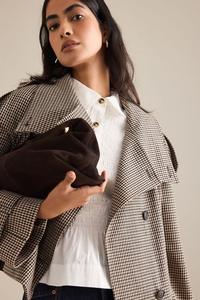 Flattered Clay Wildleder Clutch Tasche #2