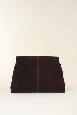 Flattered Clay Suede Clutch Bag