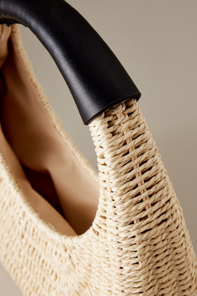 By Anthropologie Raffia Menorca Circle Shoulder Bag #3