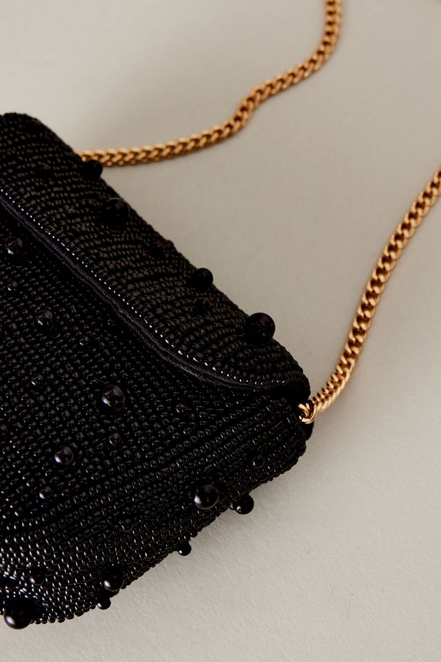 Mini Beaded Pearl Chain-Strap Clutch Bag #2