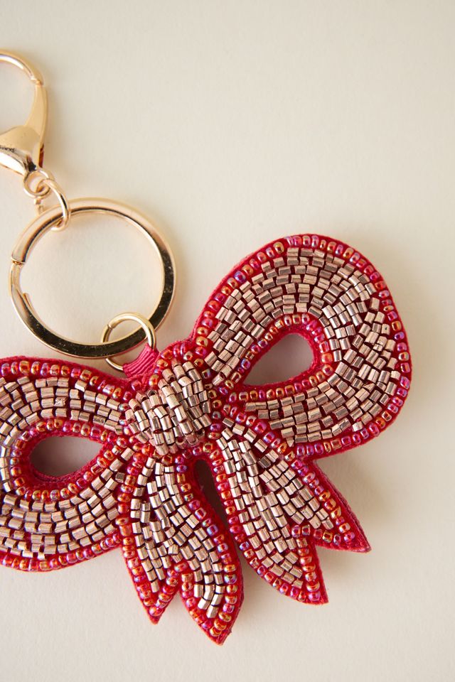 Charm per borsa con fiocco decorato con perline #1