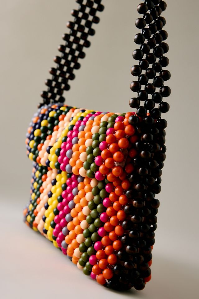 The Fiona Multicolour Wood Beaded Shoulder Bag #1