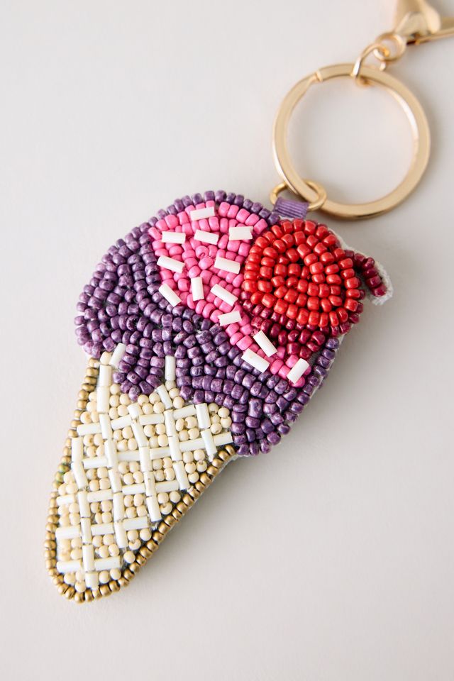 Beaded Ice Cream Bag Charm #1