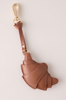 Leder-Croissant-Taschenanhänger