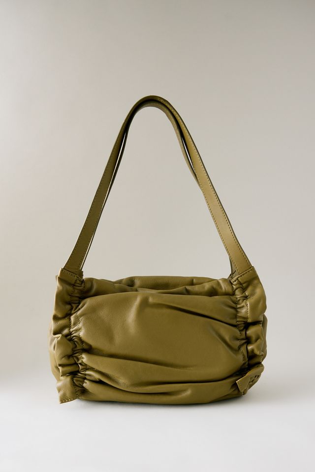 Bolso de Hombro de Cuero Fruncido #5