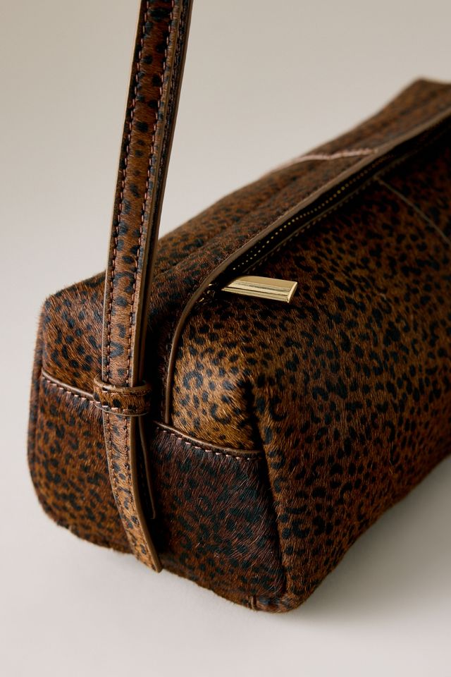 Hair-On Leather Leopard Barrel Bag #1
