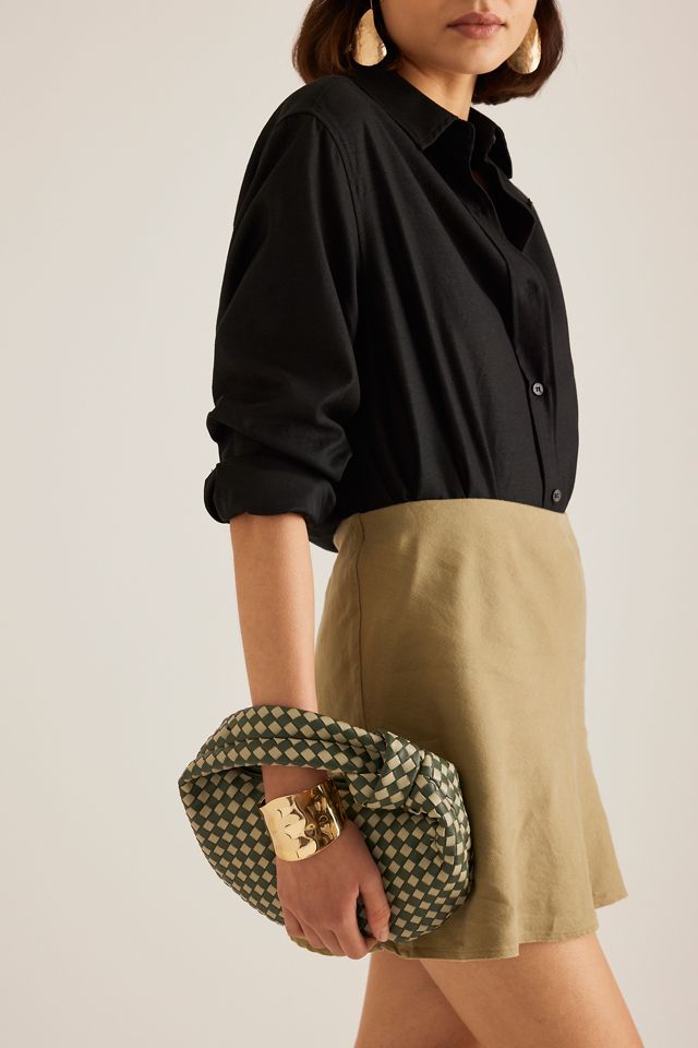 Bolso de Hombro Melie Bianco Larissa Tejido de Cuero Sintético #4