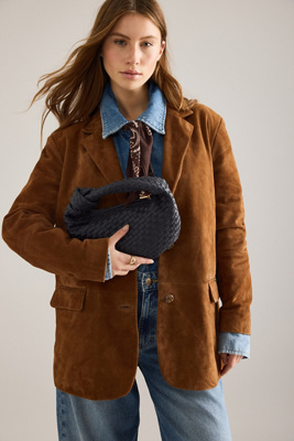 Melie Bianco Larissa Woven Faux-leather Shoulder Bag