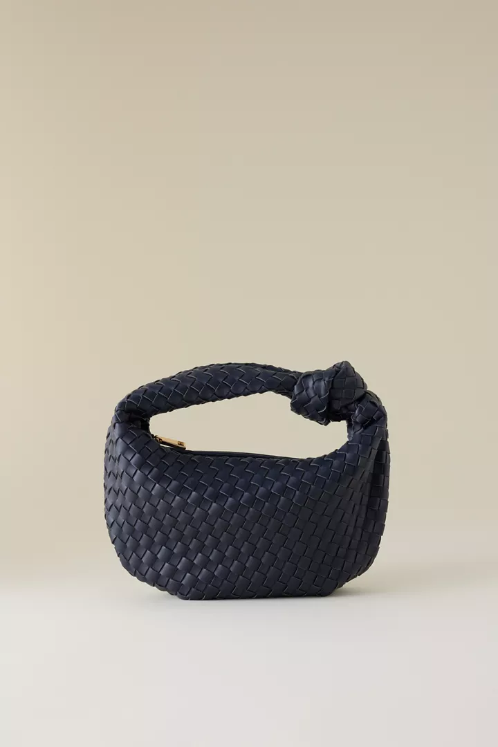 Melie Bianco Larissa Woven Faux-Leather Shoulder Bag